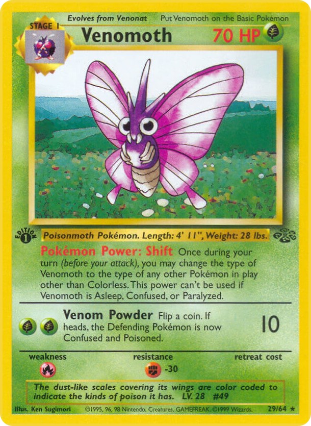 Venomoth (29/64) [Jungle 1st Edition]