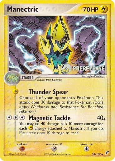 Manectric EX (38/107) (Deoxys Prerelease Promo) [Nintendo: Black Star Promos]