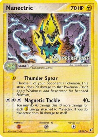 Manectric EX (38/107) (Deoxys Prerelease Promo) [Nintendo: Black Star Promos]