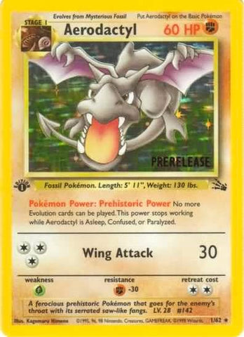 Aerodactyl (1/62) (Prerelease Promo) [Fossil 1st Edition]