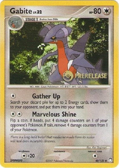 Gabite (48/123) (Prerelease Promo) [Diamond & Pearl: Black Star Promos]