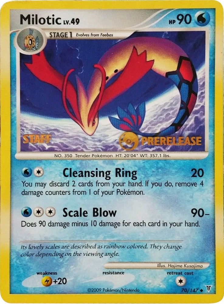 Milotic (70/147) (Staff Prerelease Promo) [Nintendo: Black Star Promos]