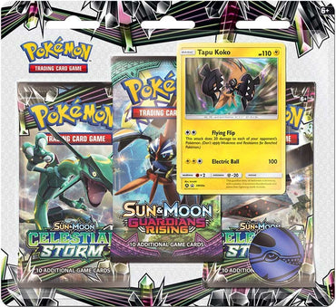 Sun & Moon: Celestial Storm - 3-Pack Blister (Tapu Koko)