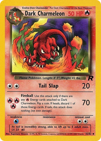 Dark Charmeleon (32/82) (W Stamped Promo) [Team Rocket Unlimited]