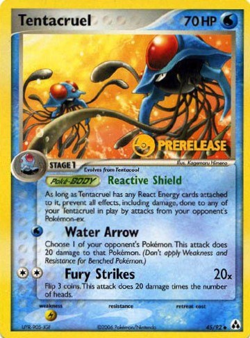 Tentacruel (45/92) (Prerelease Promo) [Nintendo: Black Star Promos]