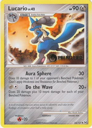 Lucario (53/127) (Prerelease Promo) [Diamond & Pearl: Black Star Promos]