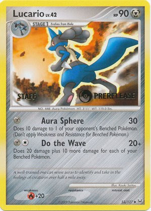 Lucario (53/127) (Staff Prerelease Promo) [Diamond & Pearl: Black Star Promos]