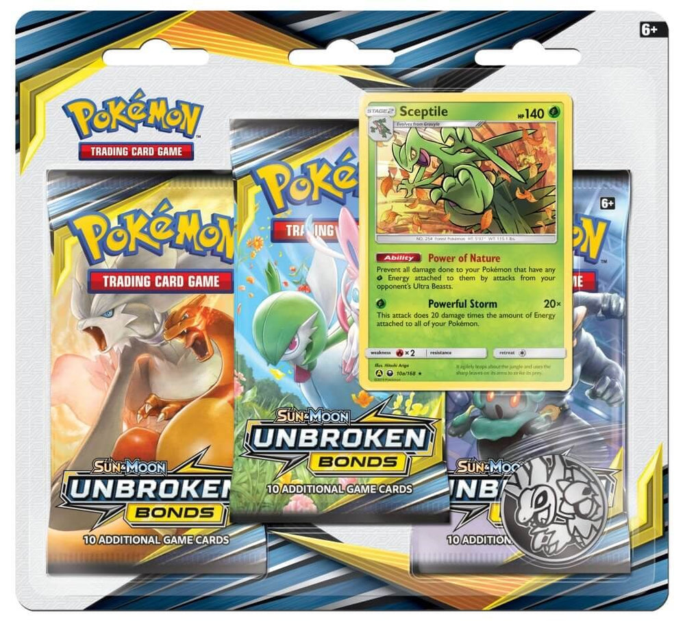 Sun & Moon: Unbroken Bonds - 3-Pack Blister (Sceptile)