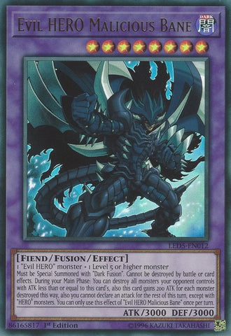 Evil HERO Malicious Bane (LED5-EN012) [LED5]