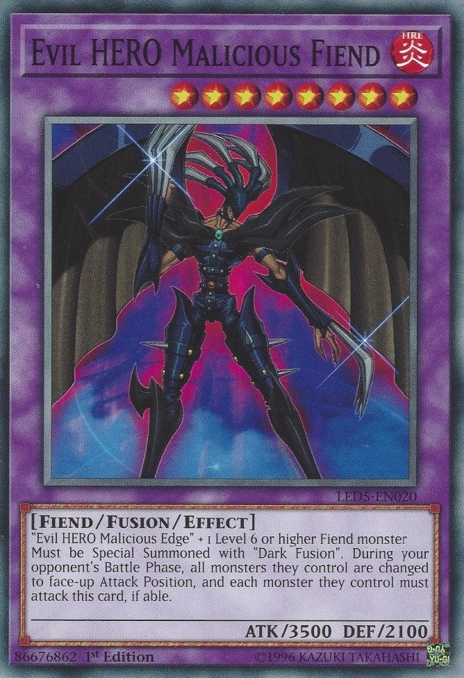 Evil HERO Malicious Fiend (LED5-EN020) [LED5]