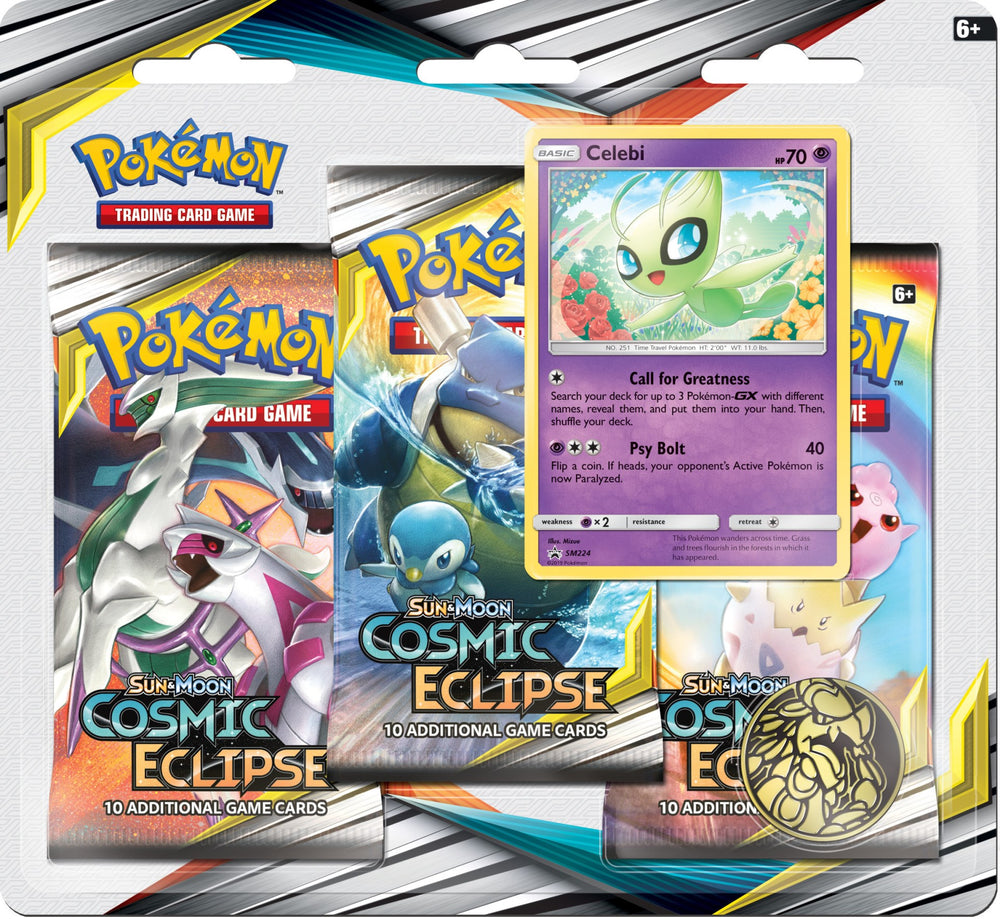 Sun & Moon: Cosmic Eclipse - 3-Pack Blister (Celebi)