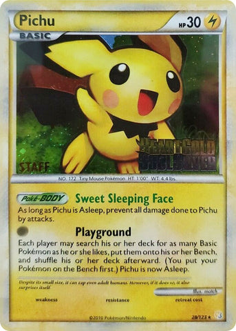 Pichu (28/123) (Staff Prerelease Promo) [Nintendo: Black Star Promos]