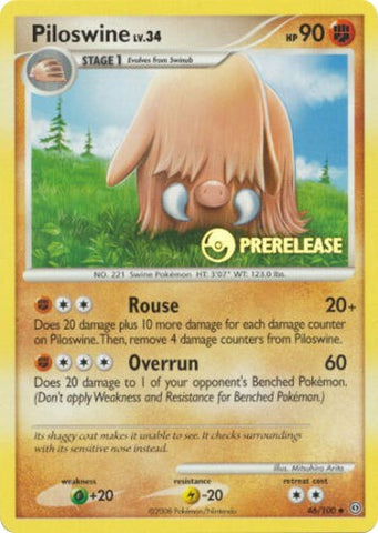 Piloswine (46/100) (Prerelease Promo) [Nintendo: Black Star Promos]