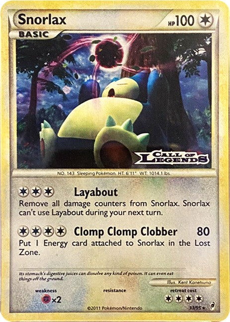 Snorlax (33/95) (Prerelease Promo) [Nintendo: Black Star Promos]