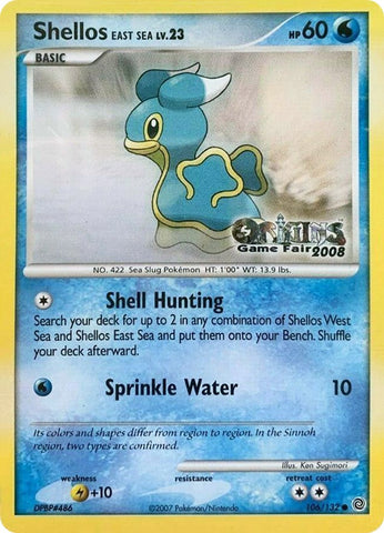 Shellos East Sea (106/132) (Origins Game Fair 2008) [Nintendo: Black Star Promos]