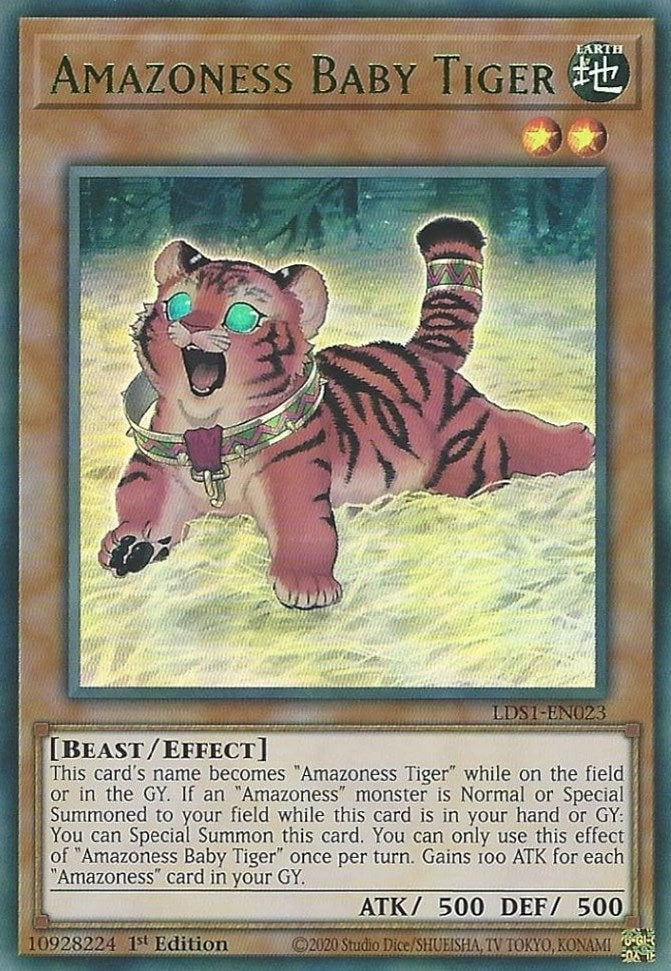 Amazoness Baby Tiger Green (LDS1-EN023) [LDS1]