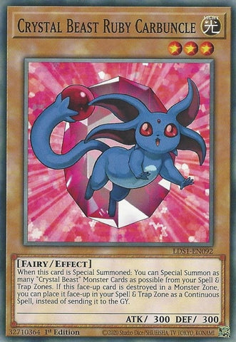 Crystal Beast Ruby Carbuncle (LDS1-EN092) [LDS1]