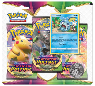 Sword & Shield: Vivid Voltage - 3-Pack Blister (Sobble)