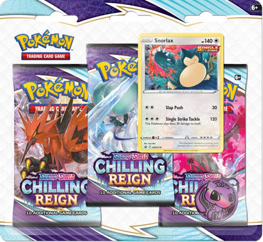 Sword & Shield: Chilling Reign - 3-Pack Blister (Snorlax)