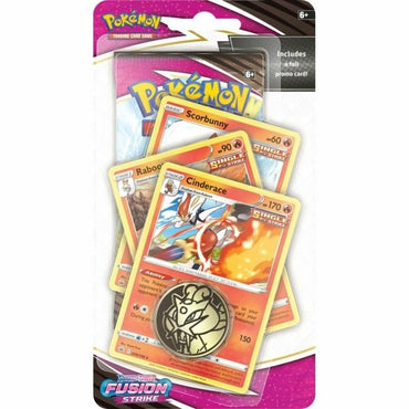 Sword & Shield: Fusion Strike - Single Pack Blister (Cinderace, Raboot, Scorbunny)