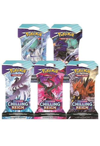 Chilling Reign Sleeved Booster Pack Art Bundle Set of 5 () [SWSH06]