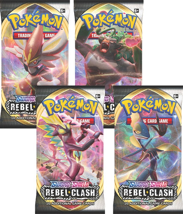 Rebel Clash Booster Pack Art Bundle Set of 4 () [SWSH02]