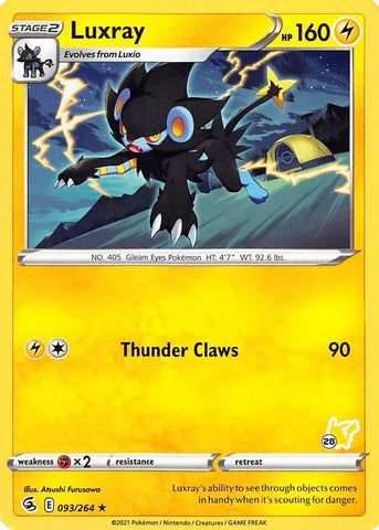 Luxray (093/264) (Pikachu Stamp #28) [Battle Academy 2022]