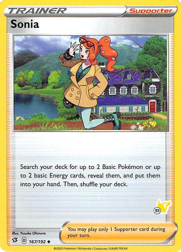 Sonia (167/192) (Pikachu Stamp #51) [Battle Academy 2022]