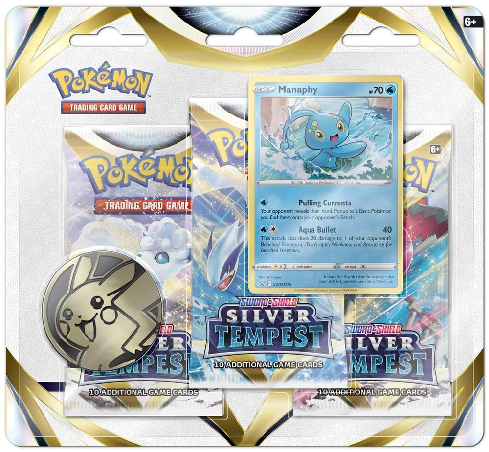 Sword & Shield: Silver Tempest - 3-Pack Blisters (Manaphy)