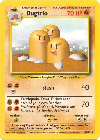 Dugtrio (19/102) [Base Set Unlimited]