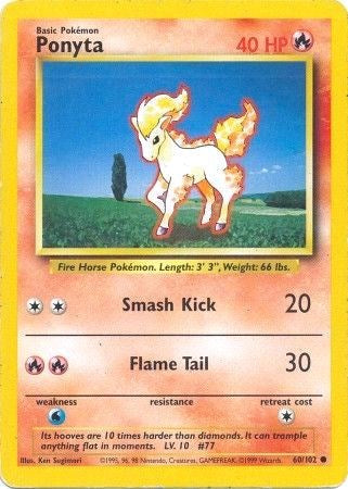 Ponyta (60/102) [Base Set Unlimited]