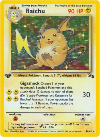 Raichu (14/62) [Fossil 1st Edition]