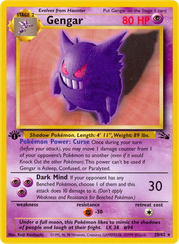 Gengar (20/62) [Fossil 1st Edition]