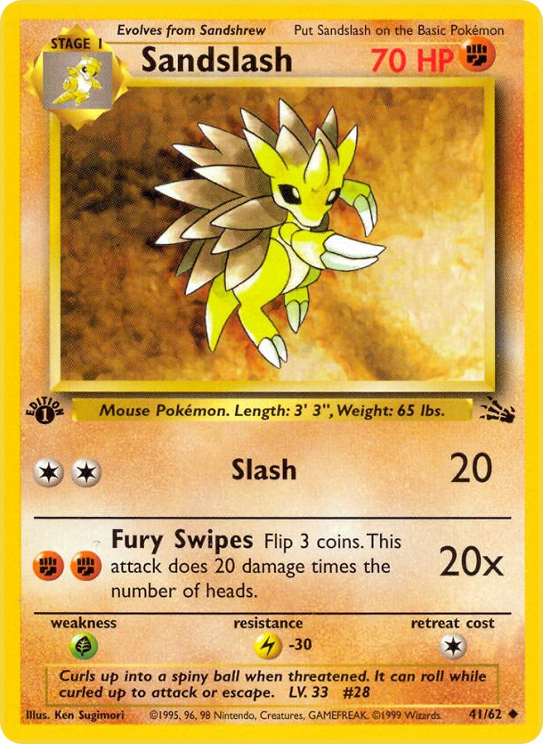 Sandslash (41/62) [Fossil 1st Edition]