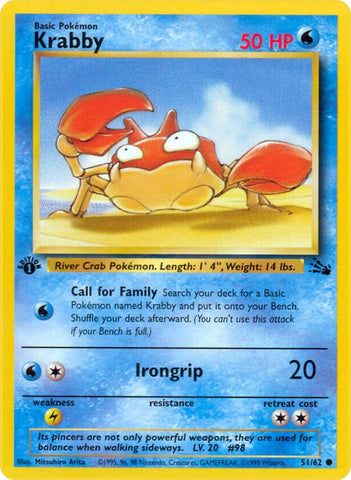 Krabby (51/62) [Fossil 1st Edition]