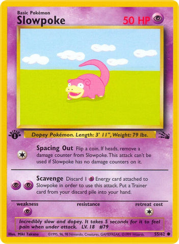 Slowpoke (55/62) [Fossil 1st Edition]