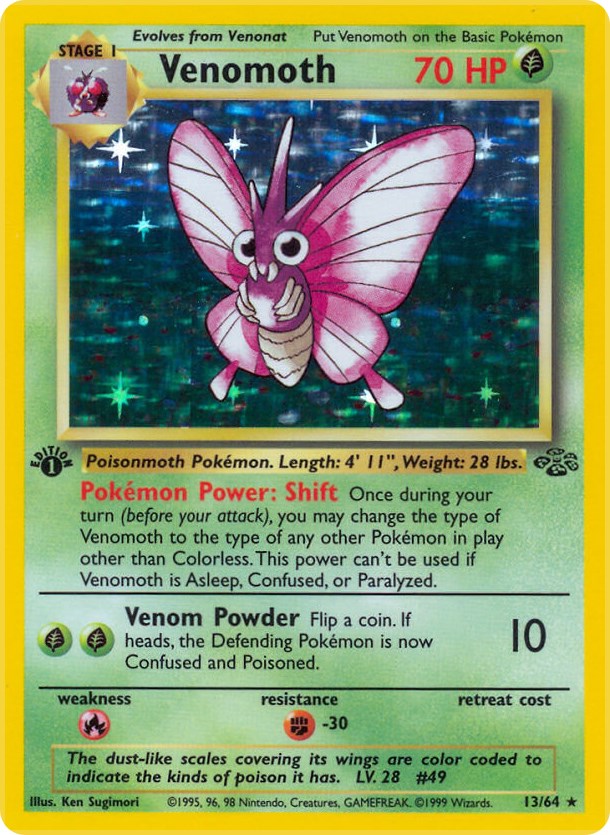 Venomoth (13/64) [Jungle 1st Edition]