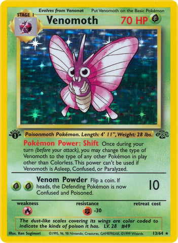 Venomoth (13/64) [Jungle 1st Edition]