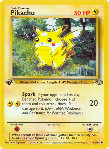 Pikachu (60/64) [Jungle 1st Edition]