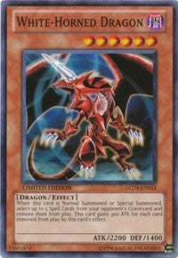 White Horned Dragon (GLD4-EN014) [GLD4]