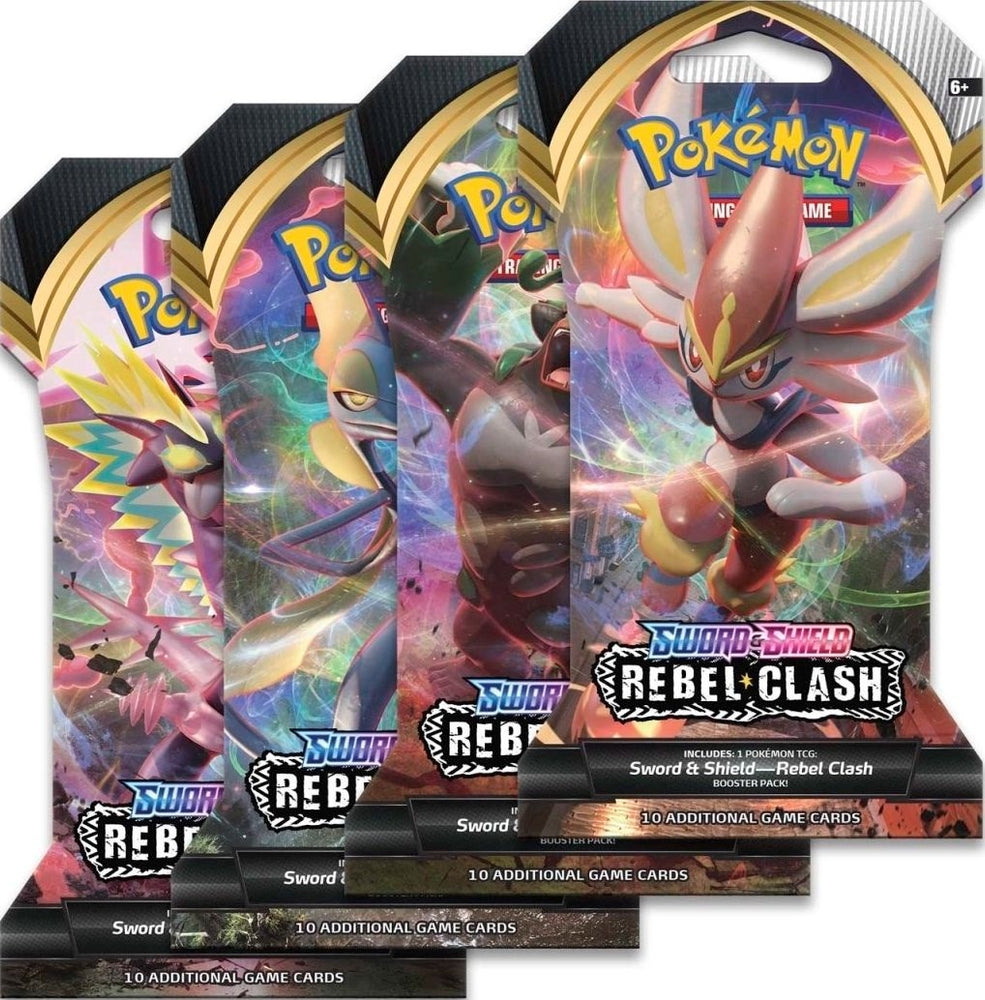 Rebel Clash Sleeved Booster Pack Art Bundle Set of 4 () [SWSH02]