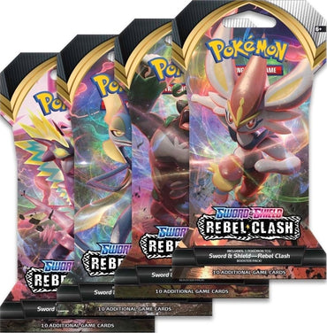 Rebel Clash Sleeved Booster Pack Art Bundle Set of 4 () [SWSH02]