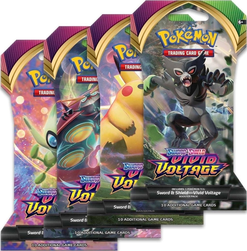 Vivid Voltage Sleeved Booster Pack Art Bundle Set of 4 () [SWSH04]