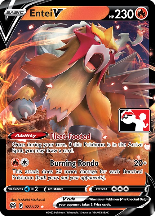 Entei V (022/172) [Prize Pack Series Two]