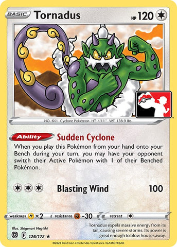 Tornadus (126/172) [Prize Pack Series Two]