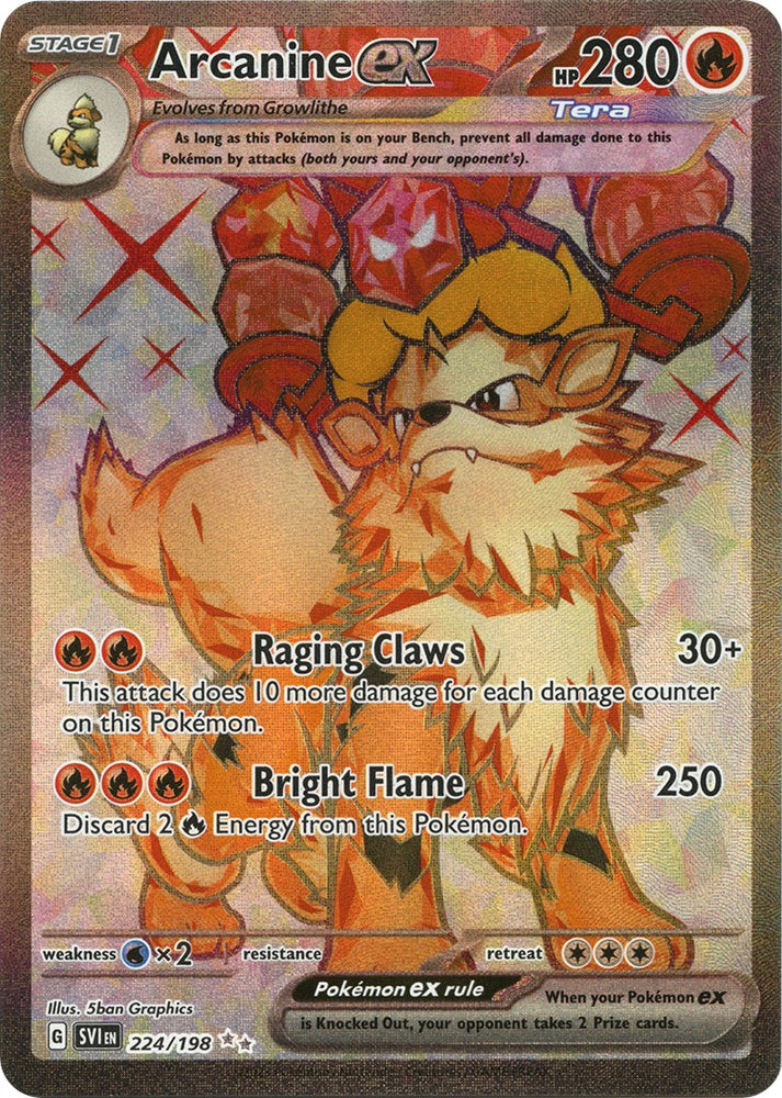 Arcanine ex (224/198) [Scarlet & Violet: Base Set]