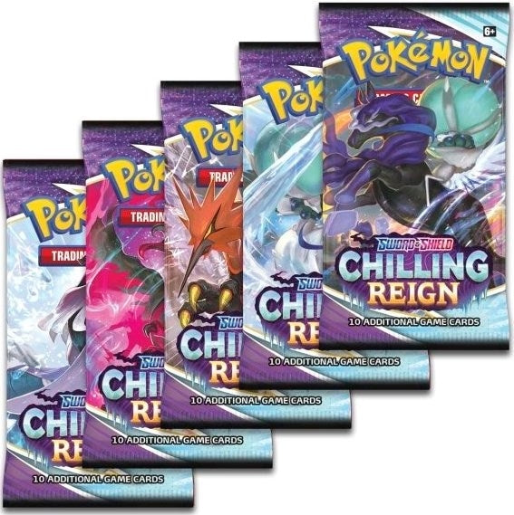 Chilling Reign Booster Pack Art Bundle Set of 5 () [SWSH06]