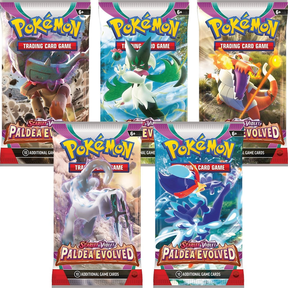 Paldea Evolved Booster Pack Art Bundle Set of 5 () [PAL]