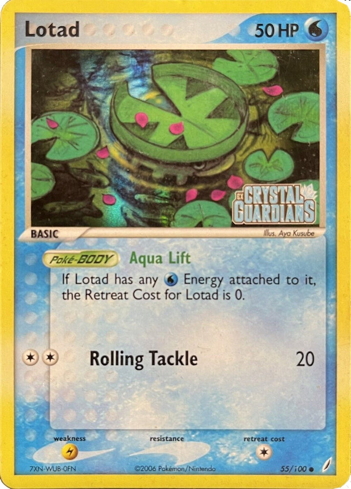 Lotad (055/100) (Theme Deck Exclusive) [EX: Crystal Guardians]