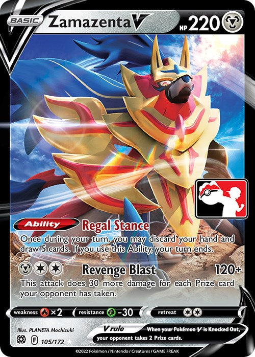 Zamazenta V (105/172) [Prize Pack Series Two]